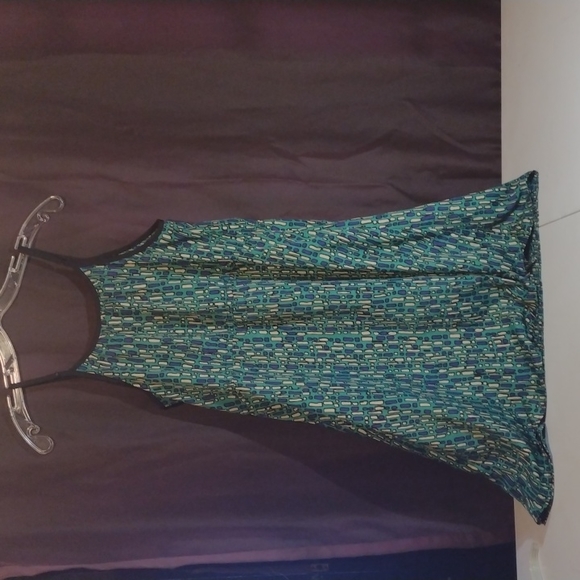 Mossimo green blue and white color block dress size M - Picture 2 of 4